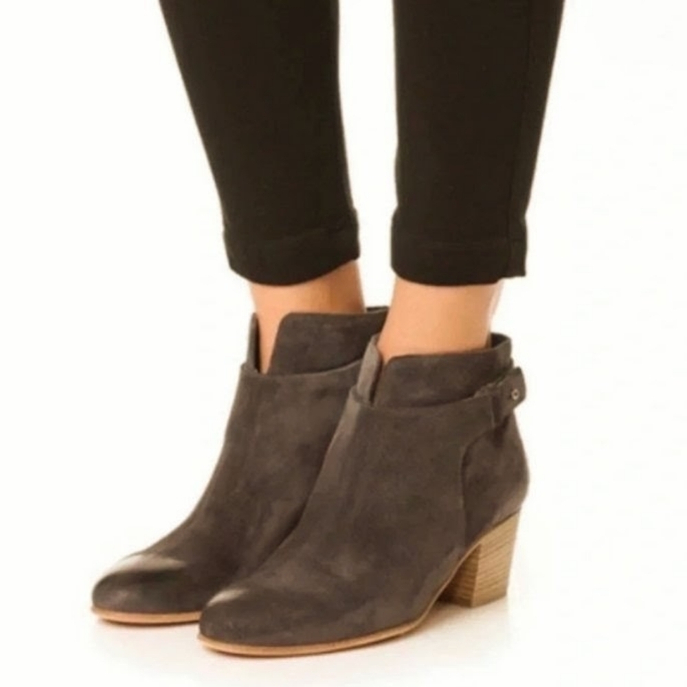 Vince Harriet Brown Suede Booties Made In Italy 5